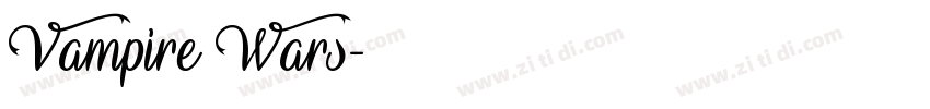 Vampire Wars字体转换